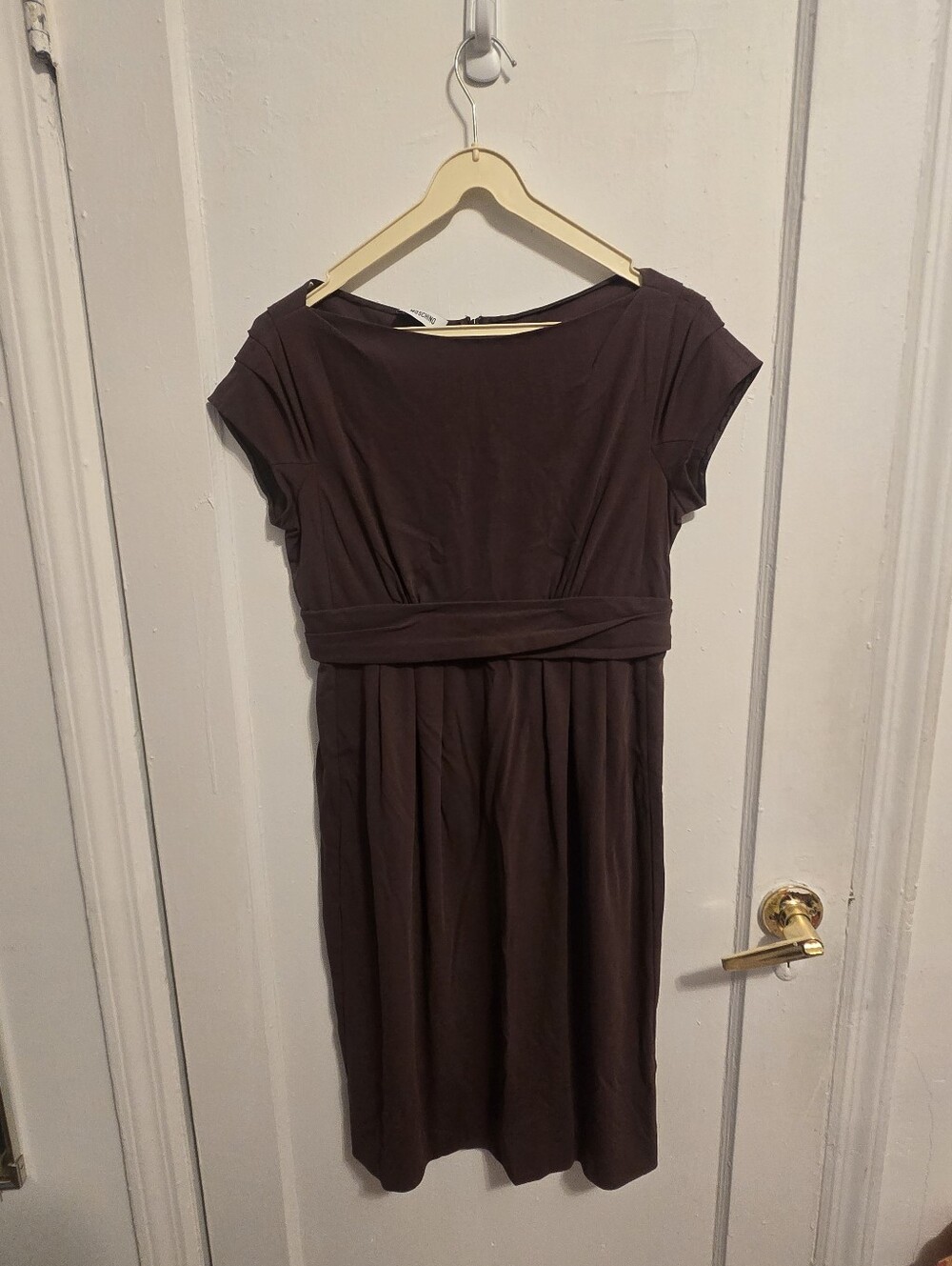 Moschino Draped Waist Midi Dress